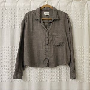 American Eagle Outfitters Houndstooth Button Up